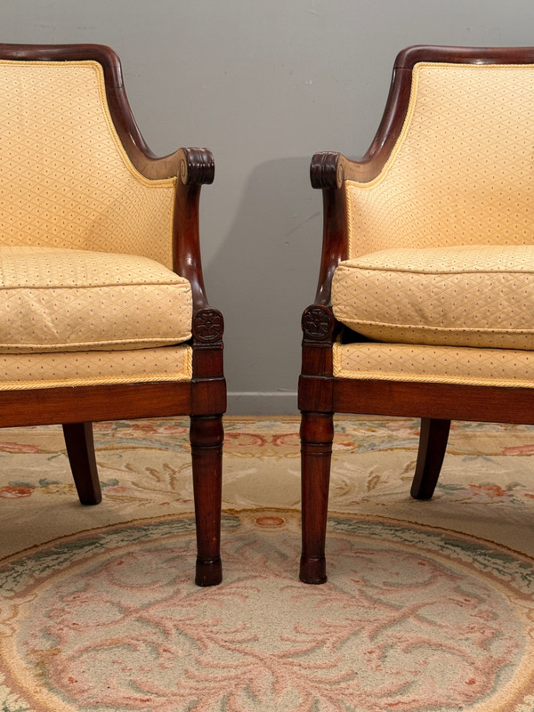 Pair Of Empire Period Mahogany Officer's Shepherds About 1810
