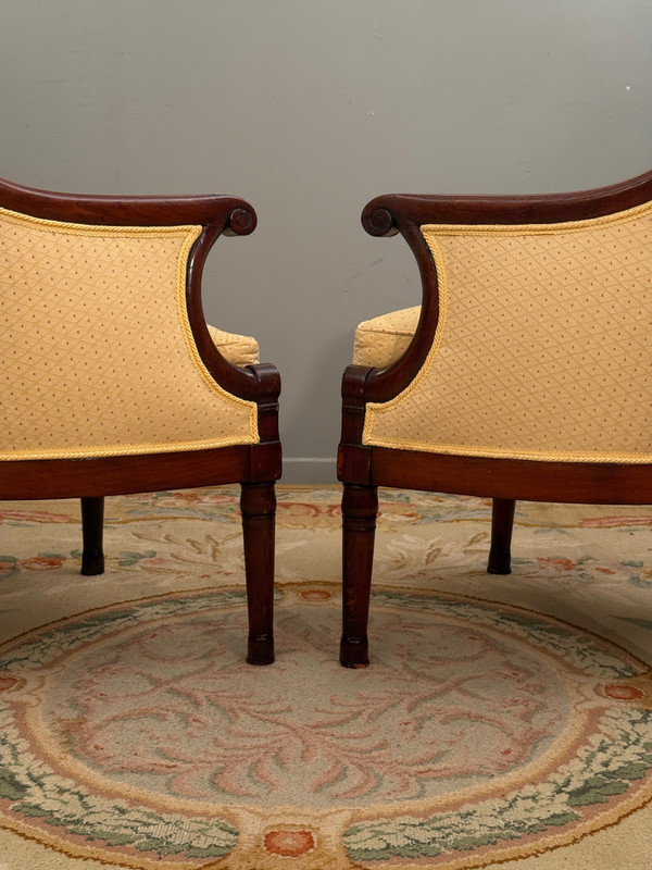 Pair Of Empire Period Mahogany Officer's Shepherds About 1810