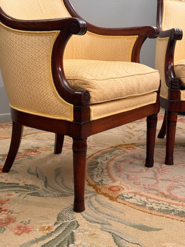 Pair Of Empire Period Mahogany Officer's Shepherds About 1810