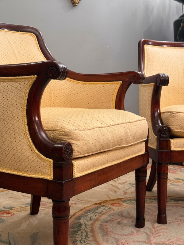 Pair Of Empire Period Mahogany Officer's Shepherds About 1810