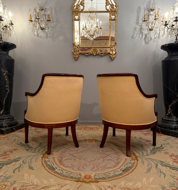Pair Of Empire Period Mahogany Officer's Shepherds About 1810