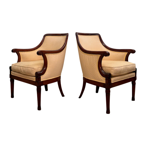 Pair Of Empire Period Mahogany Officer's Shepherds About 1810