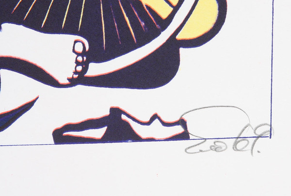 Lithographie ERRO, signée au crayon par l’artiste et n° 97 / 100, hommage à Fernand Léger. 