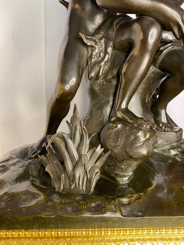 Scultura in bronzo - Daphnis Et Chloé - P.j.r Gayrard - Francia - XIX sec.