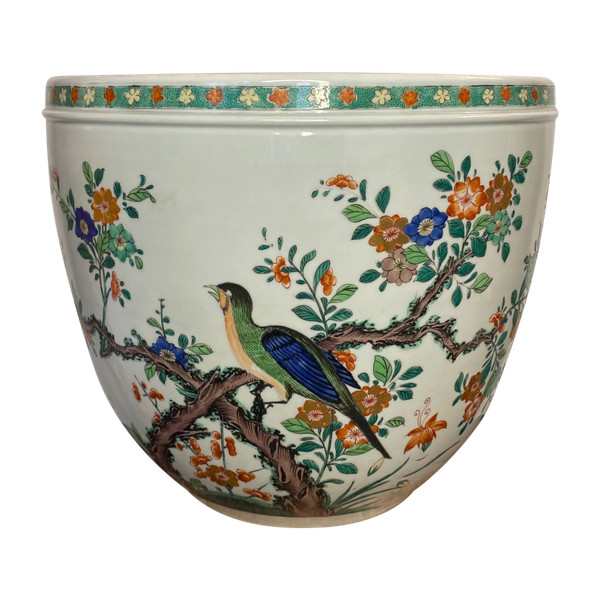 Pot cover - Porcelain - Green family (dlg) - China - XIX th C