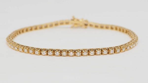 Flussarmband aus Gelbgold und Diamanten 1,50ct