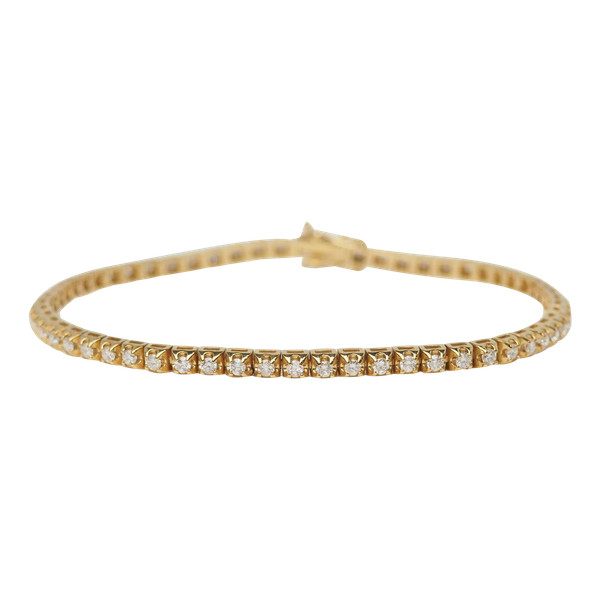 Flussarmband aus Gelbgold und Diamanten 1,50ct