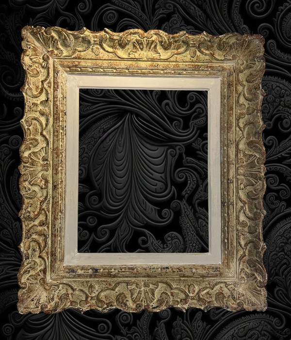 CADRE MONTPARNASSE EN BOIS SCULPTÉ DES ANNÉES 30 POUR PEINTURE 41 CM X 33 CM