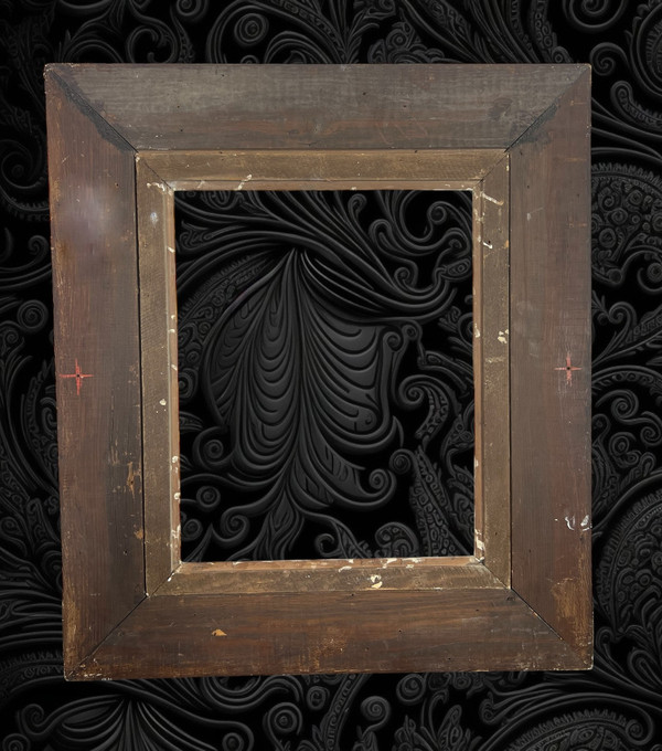 CADRE MONTPARNASSE EN BOIS SCULPTÉ DES ANNÉES 30 POUR PEINTURE 41 CM X 33 CM