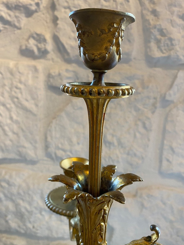 Candlestick - Bronze - H.picard - France - XIXth C