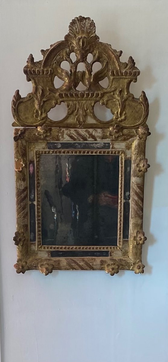 Parecloses Mirror - Gilded wood - Regency period - France - 18th C