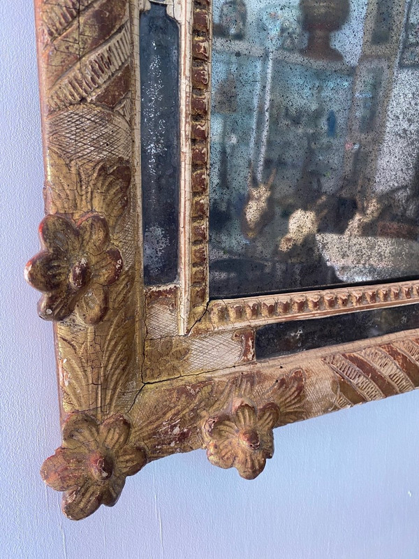 Parecloses Mirror - Gilded wood - Regency period - France - 18th C
