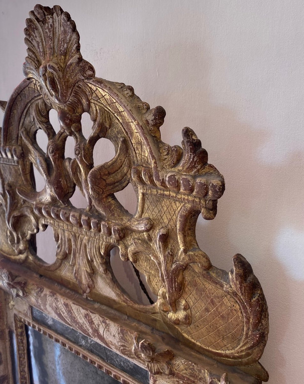 Parecloses Mirror - Gilded wood - Regency period - France - 18th C