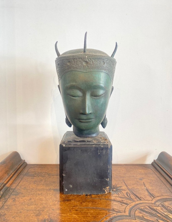 Großer Buddha-Kopf - Siam - Bien Hoa - Vietnam - 20. Jahrhundert