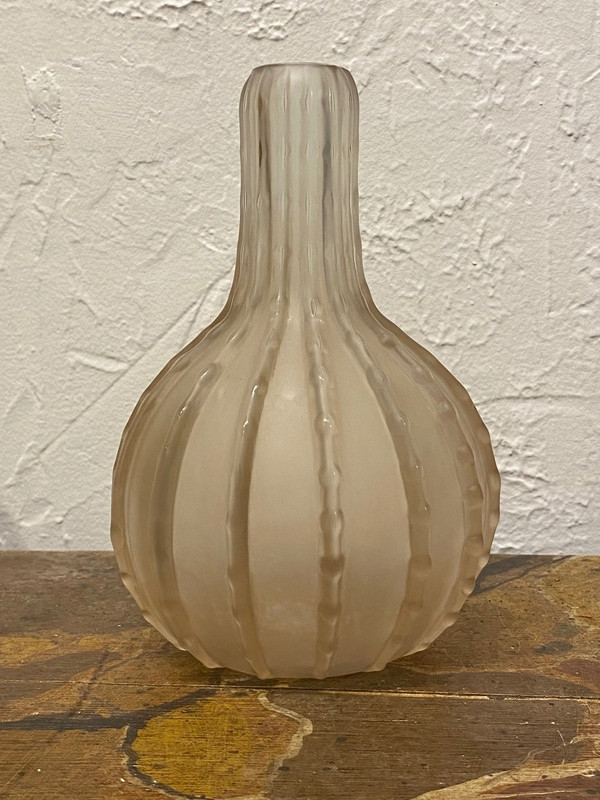 Vase Dentelé  - Cristal - Lalique - France - XX ème