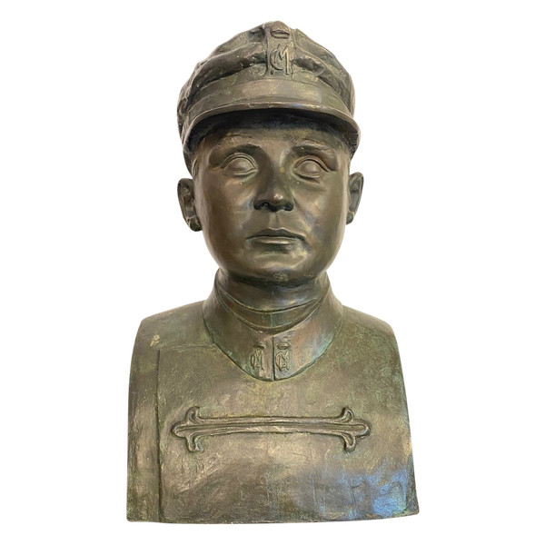 Scultura in Bronzo - Busto Militare - Italia - XX secolo