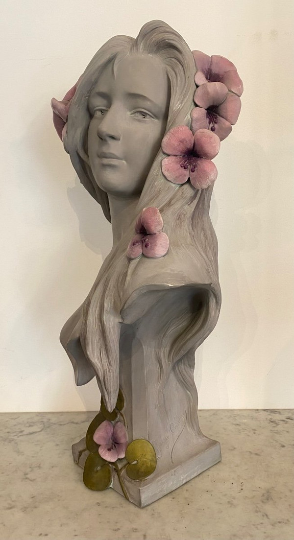 Sculpture - Buste Femme - G. Coudray - France - XX ème