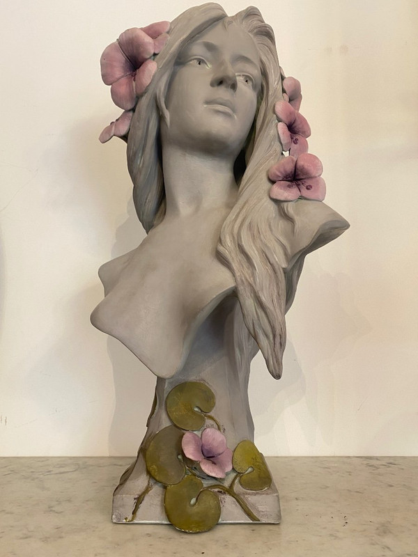 Sculpture - Buste Femme - G. Coudray - France - XX ème