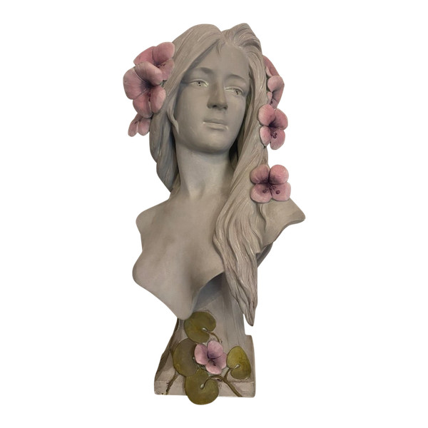 Sculpture - Buste Femme - G. Coudray - France - XX ème