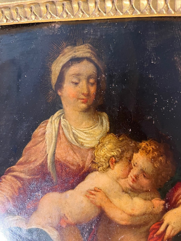 Painting - Oil on Copper - Virgin and Child - H. Rottenhammer - Germany - 17th century