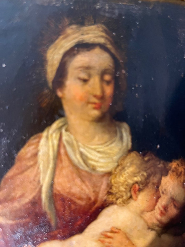 Painting - Oil on Copper - Virgin and Child - H. Rottenhammer - Germany - 17th century