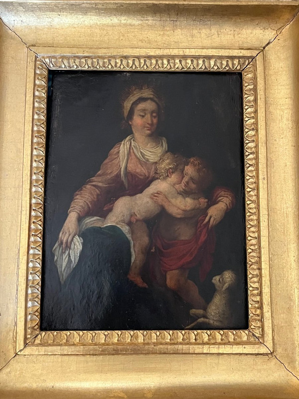 Painting - Oil on Copper - Virgin and Child - H. Rottenhammer - Germany - 17th century