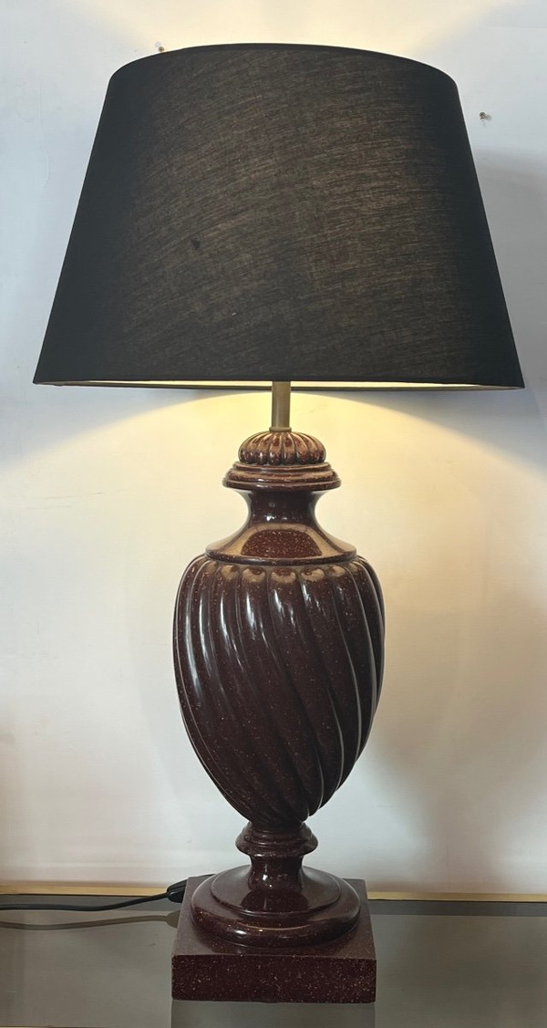 Paire De Lampes - Effet Porphyre - Maison Parisienne - France - XX ème