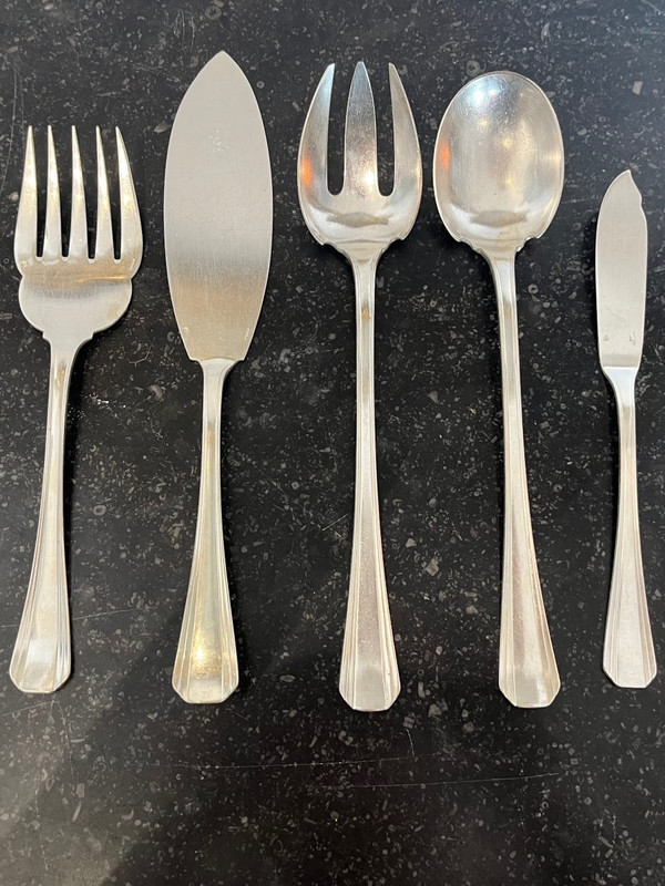 Housewife Set (90pcs) - Christofle / Luc Lanel - Boreal - Art Deco - France - 20th century