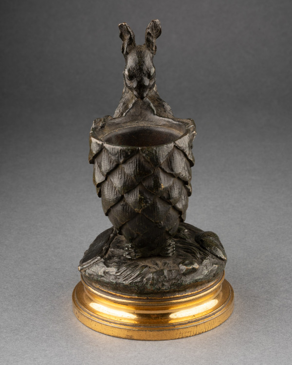 Pot à tabac en bronze signé Jules Moigniez (1835 - 1894) 