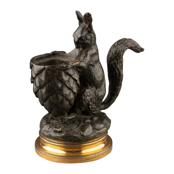 Pot à tabac en bronze signé Jules Moigniez (1835 - 1894) 