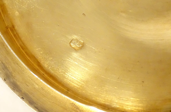 Zuccheriera Restauro argento vermeil Vecchio uomo palmette fiori cristallo XIX secolo