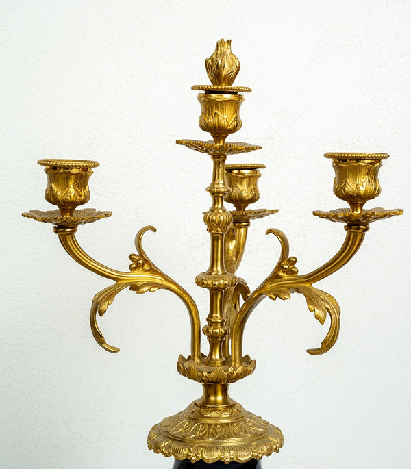 Garniture Ancienne Napoléon III Du 19ème Siècle.
