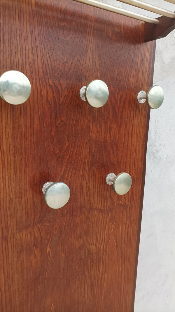 Wandgarderoben, Paar Vintage-Garderoben aus Eiche
