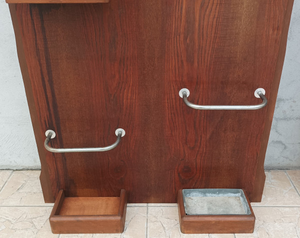 Wandgarderoben, Paar Vintage-Garderoben aus Eiche