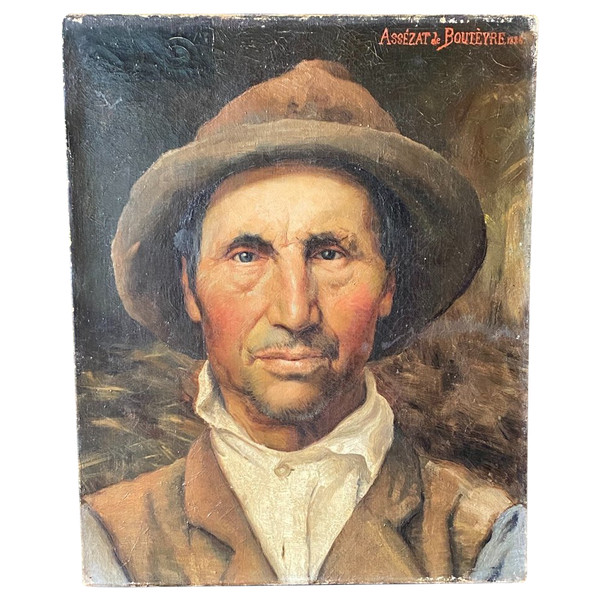 Pittura - Ritratto - E. Assezat de Bouteyre - Francia - XIX secolo