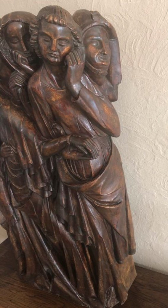 Pâmoison De La Vierge Platre Hauteur 105cm France XX ème