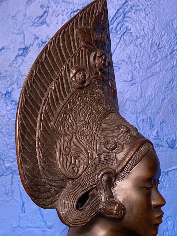 Scultura in bronzo - Busto balinese - Bien Hoa - Vietnam - XX secolo