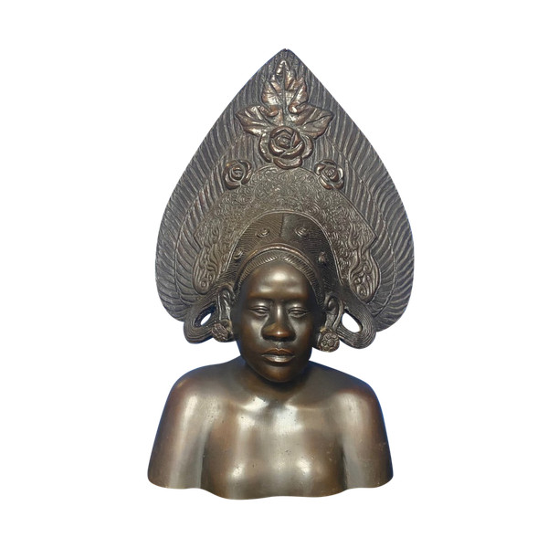 Scultura in bronzo - Busto balinese - Bien Hoa - Vietnam - XX secolo