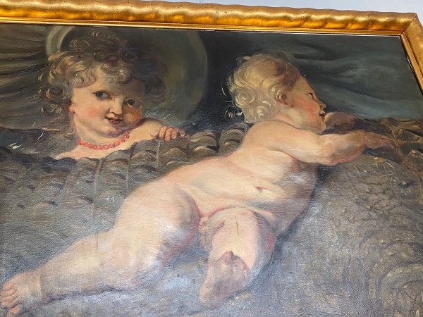 Important Tableau - D’après Pierre Paul Rubens -  École Flamande - XIX ème