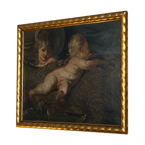 Important Tableau - D’après Pierre Paul Rubens -  École Flamande - XIX ème