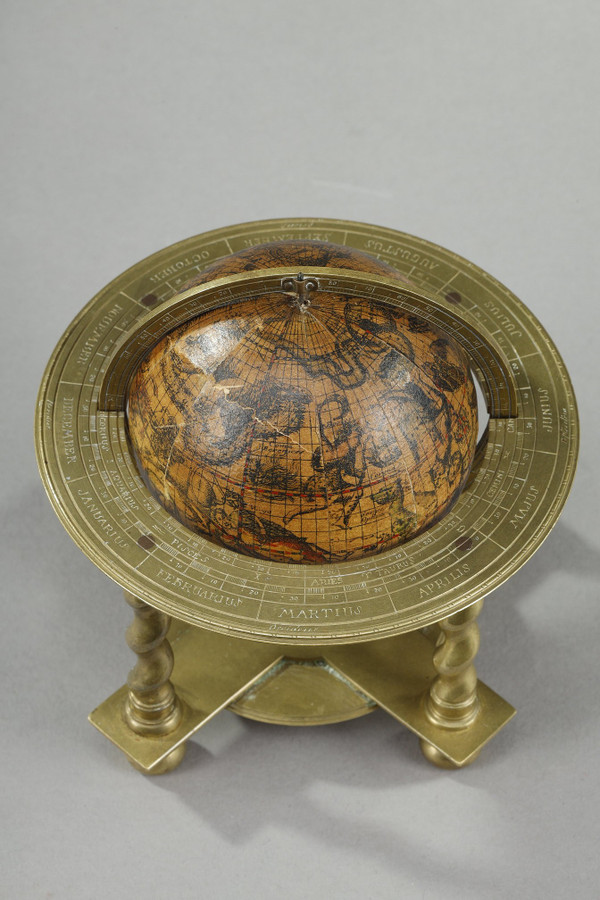 Ein Paar Himmels- und Tischgloben von Vincenzo Coronelli, 1697.
