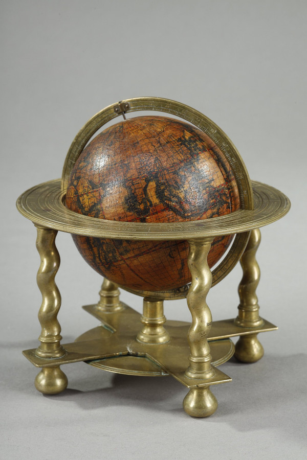 Ein Paar Himmels- und Tischgloben von Vincenzo Coronelli, 1697.