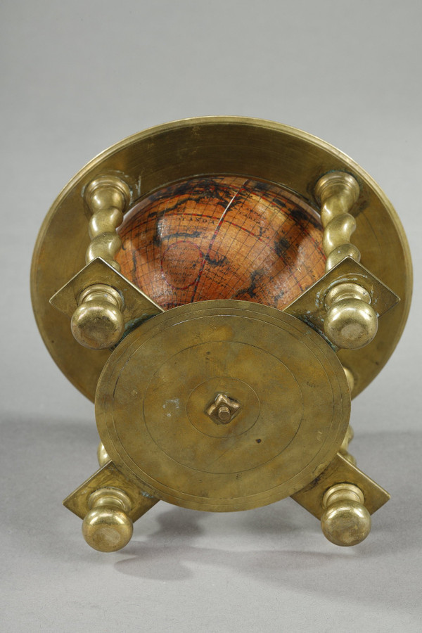 Ein Paar Himmels- und Tischgloben von Vincenzo Coronelli, 1697.