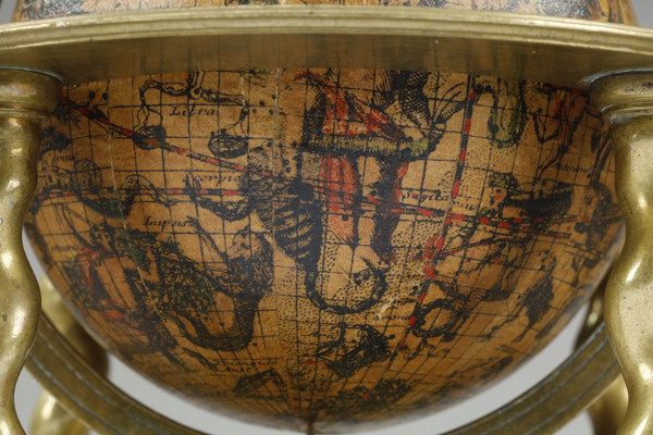 Ein Paar Himmels- und Tischgloben von Vincenzo Coronelli, 1697.
