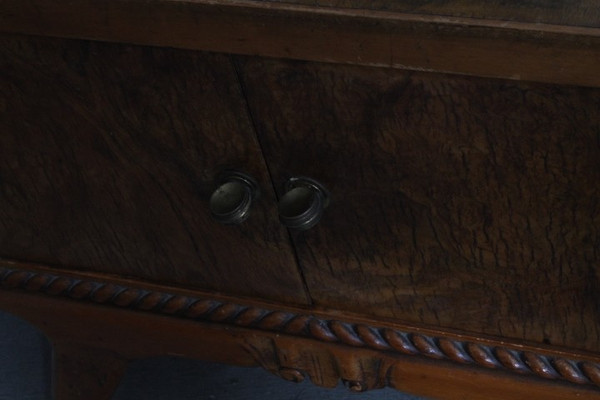 Antica Coppia comodini 1945 art deco noce. Milano . Top in vetro . Mis 70 x 33 x h 62 