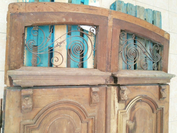 Grande double porte Louis XV en chêne