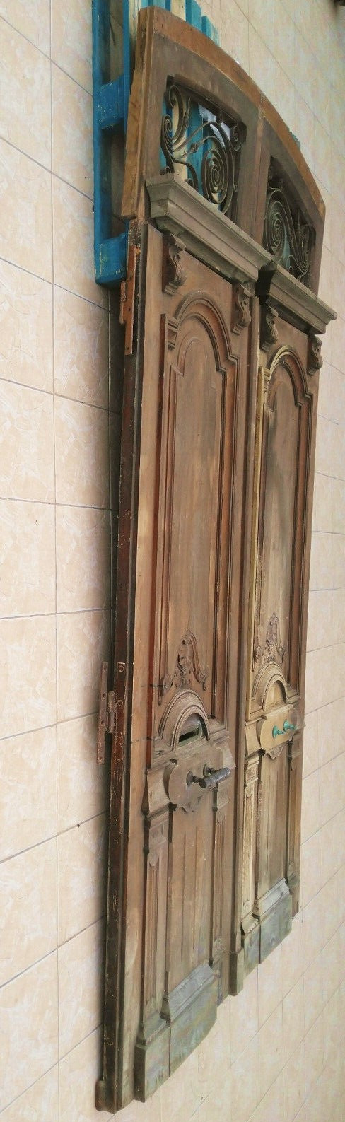 Grande double porte Louis XV en chêne