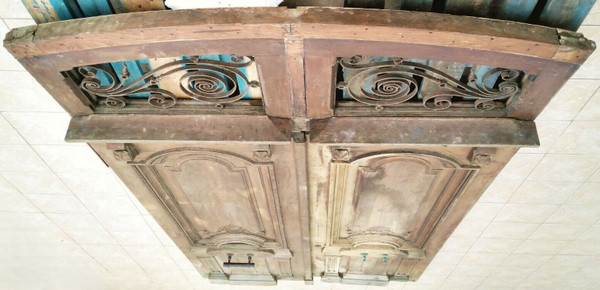 Grande double porte Louis XV en chêne