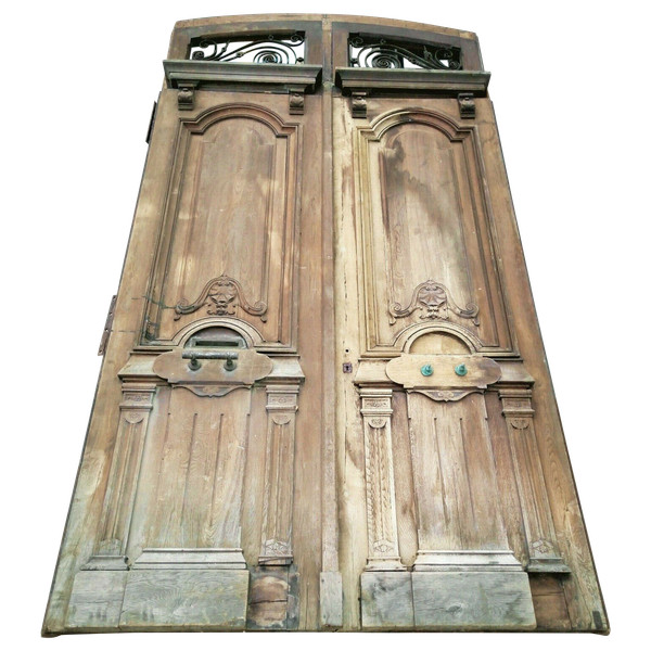 Grande double porte Louis XV en chêne