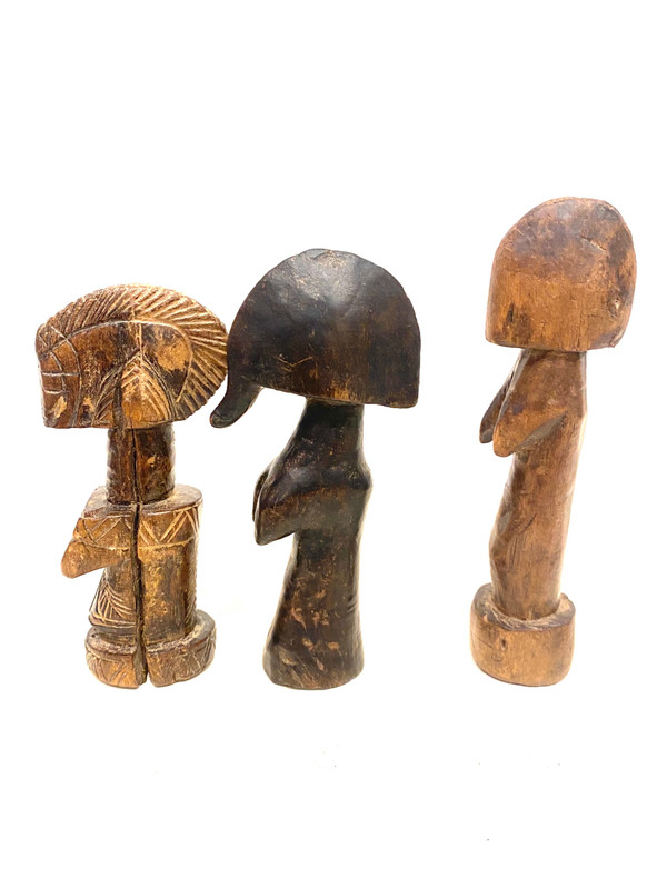 Set von drei kleinen Biga MOSSI-Puppen aus Burkina Faso
